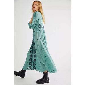 moon embroidered dress Moon River Boat Neck Bodice Embroidered Mini Dress main image 1